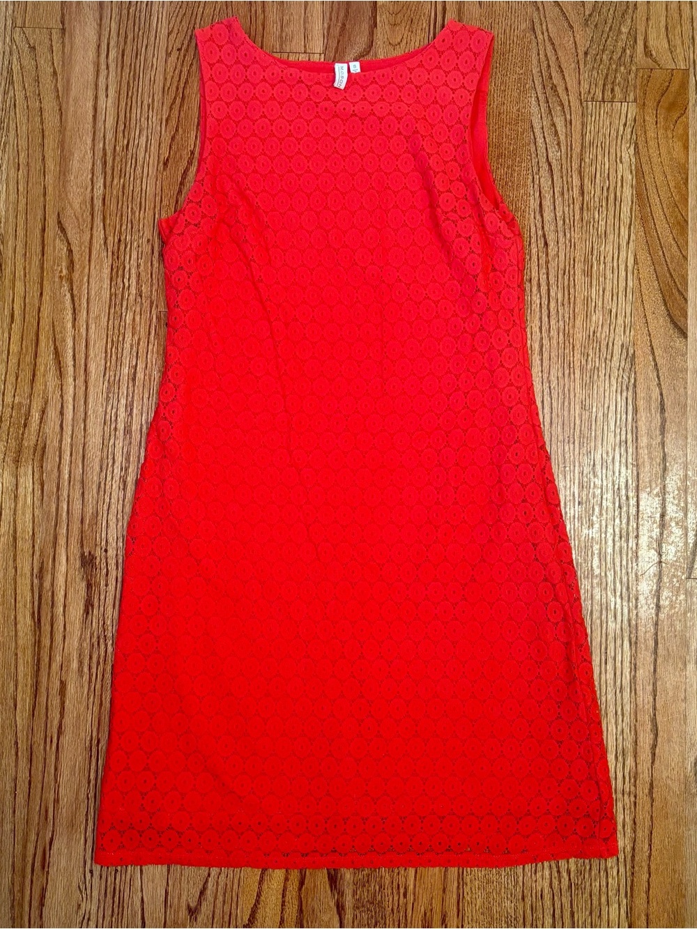 Madison red-orange midi dress - size S